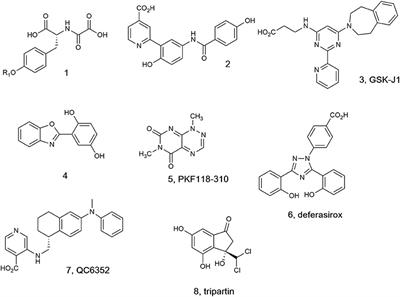 A New Family of Jumonji C Domain-Containing KDM Inhibitors Inspired by Natural Product Purpurogallin